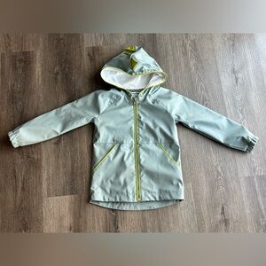 Tommy Bahama Kids Jacket Hooded Dinosaur Rain US Size 4T Gray-green & Yellow